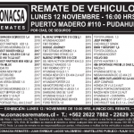 Remates: Semana del 12 de Noviembre hasta el 18 de Noviembre del 2018