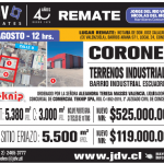 Remates de semana del 29 de Julio al domingo 04 de Agosto 2019