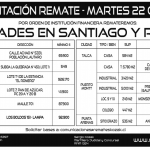 REMATES DE SEMANA DEL 14 DE OCTUBRE AL VIERNES 18 DE SEPTIEMBRE 2019